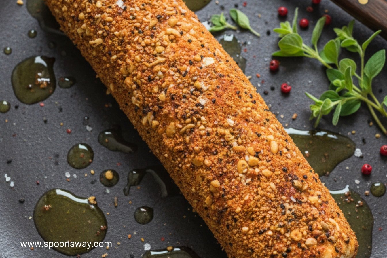 Hazelnut Dukkah Crusted Goat Cheese Log