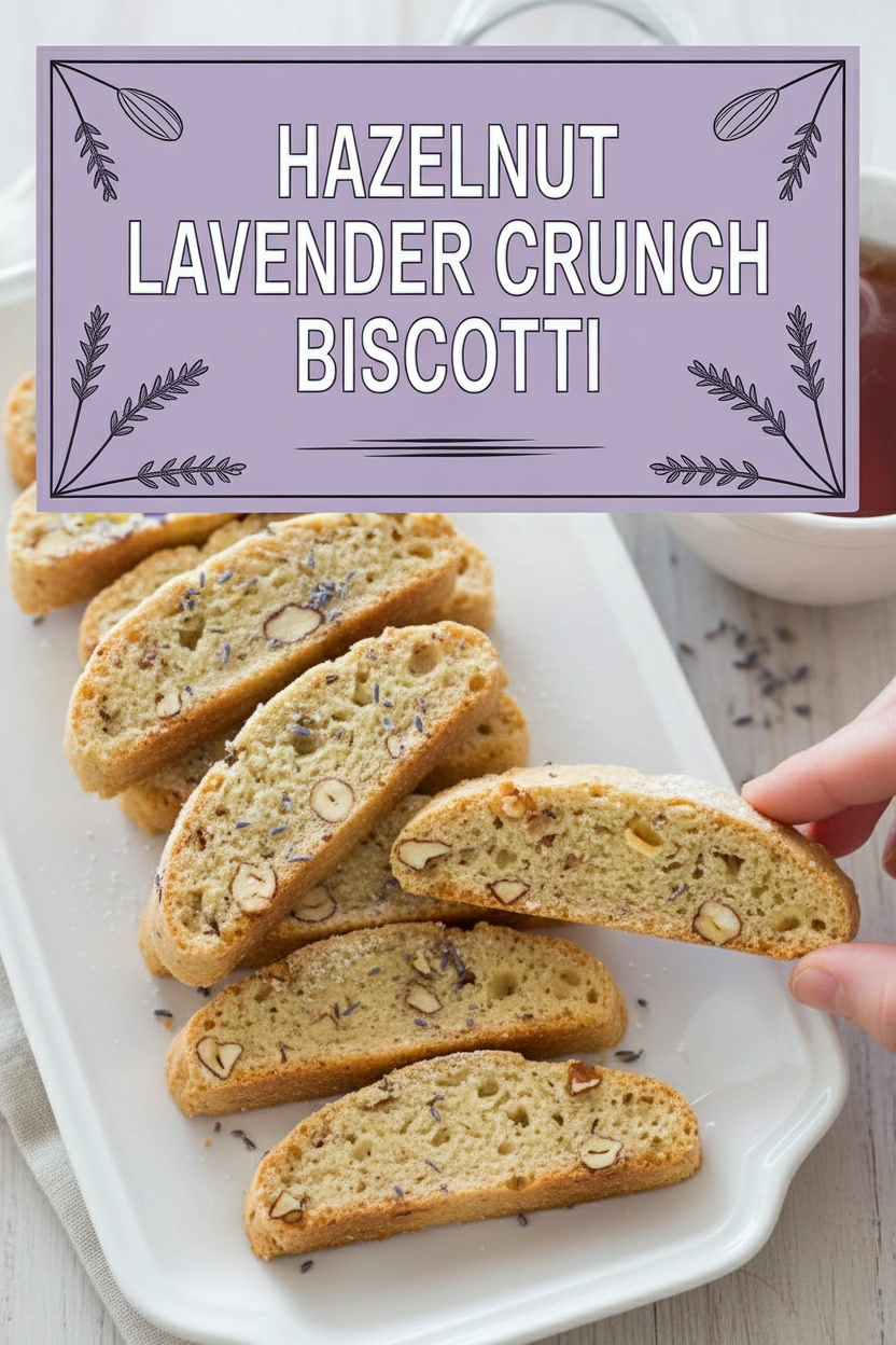 Hazelnut Lavender Crunch Biscotti