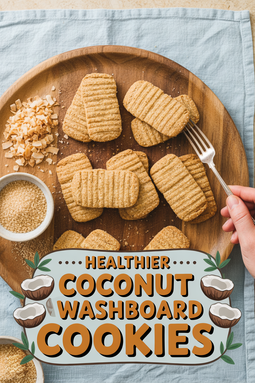 Healthier Coconut Washboard Cookies