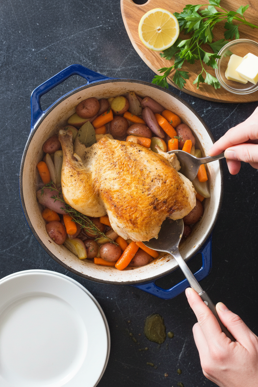 Hearty Chicken and Root Vegetable Pot Roast