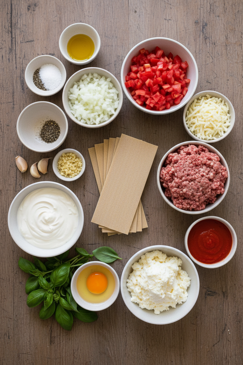 Hearty Meat Sauce Gluten Free Lasagna