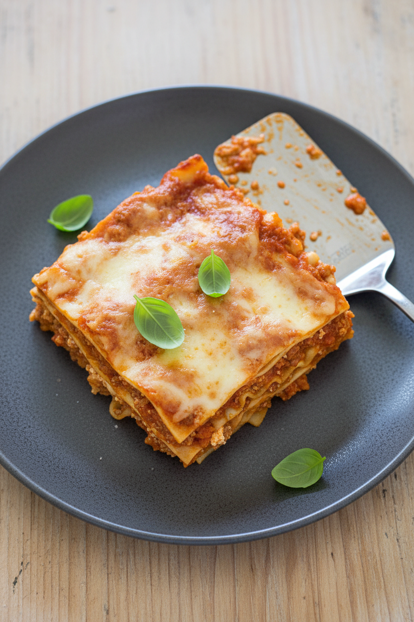 Hearty Meat Sauce Gluten Free Lasagna