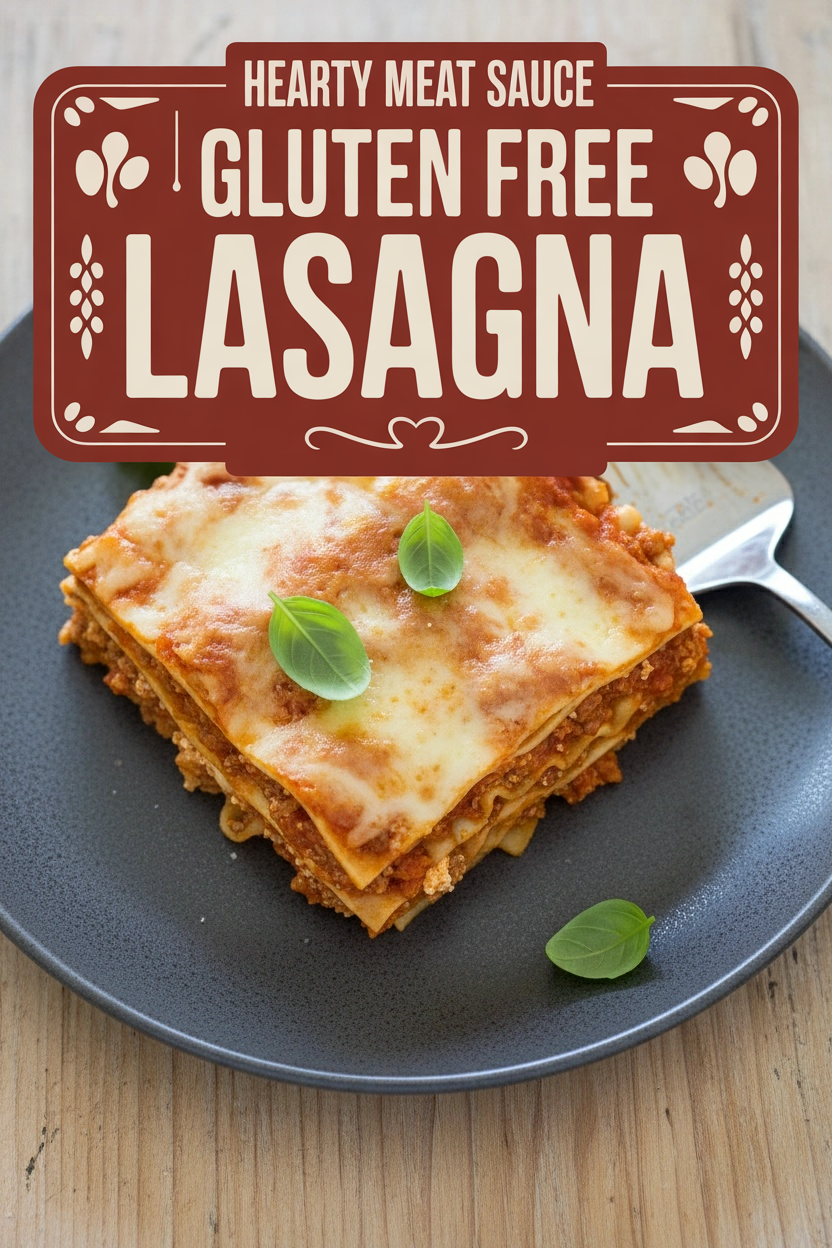 Hearty Meat Sauce Gluten Free Lasagna