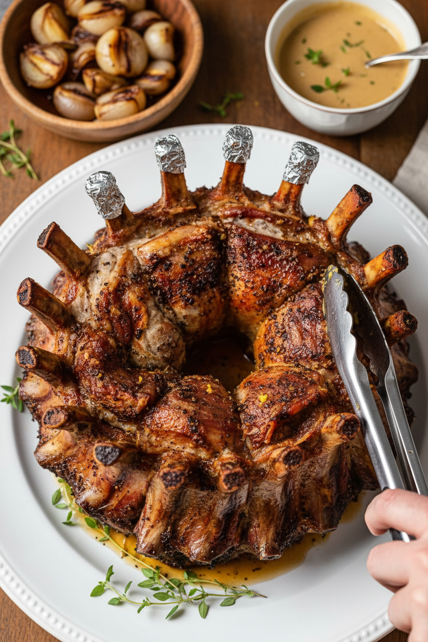 Herb Crusted Pork Crown Roast