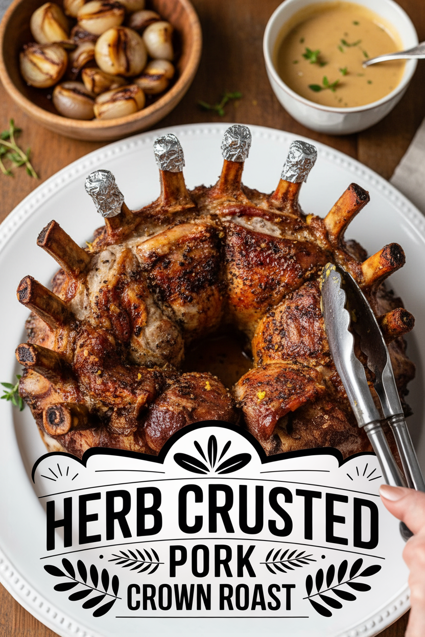 Herb Crusted Pork Crown Roast
