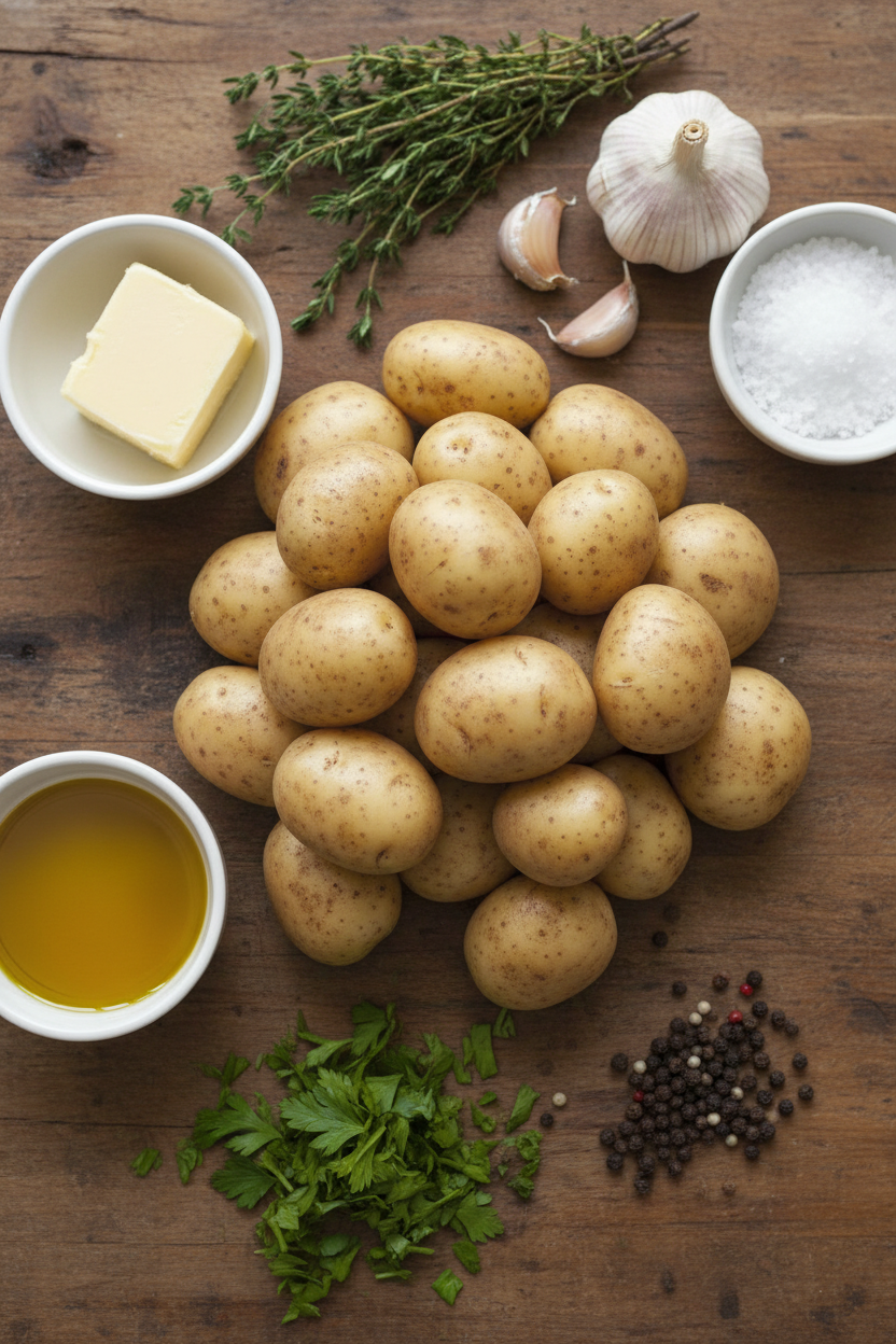 Herb Forked and Fluffy Potatoes