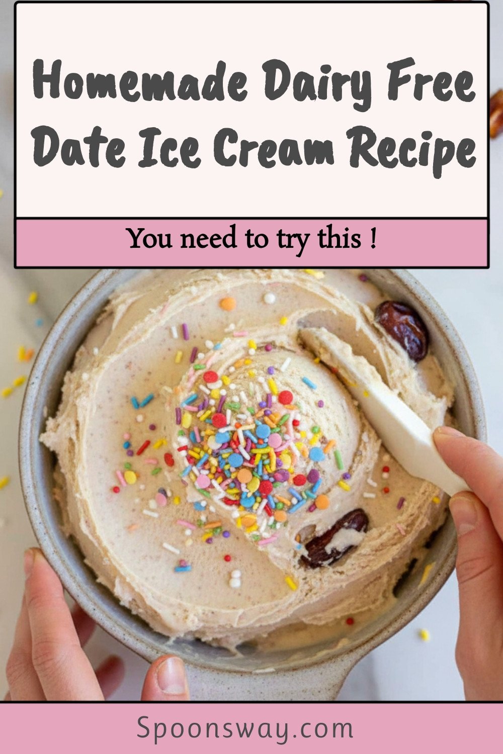 Homemade Dairy Free Date Ice Cream Recipe