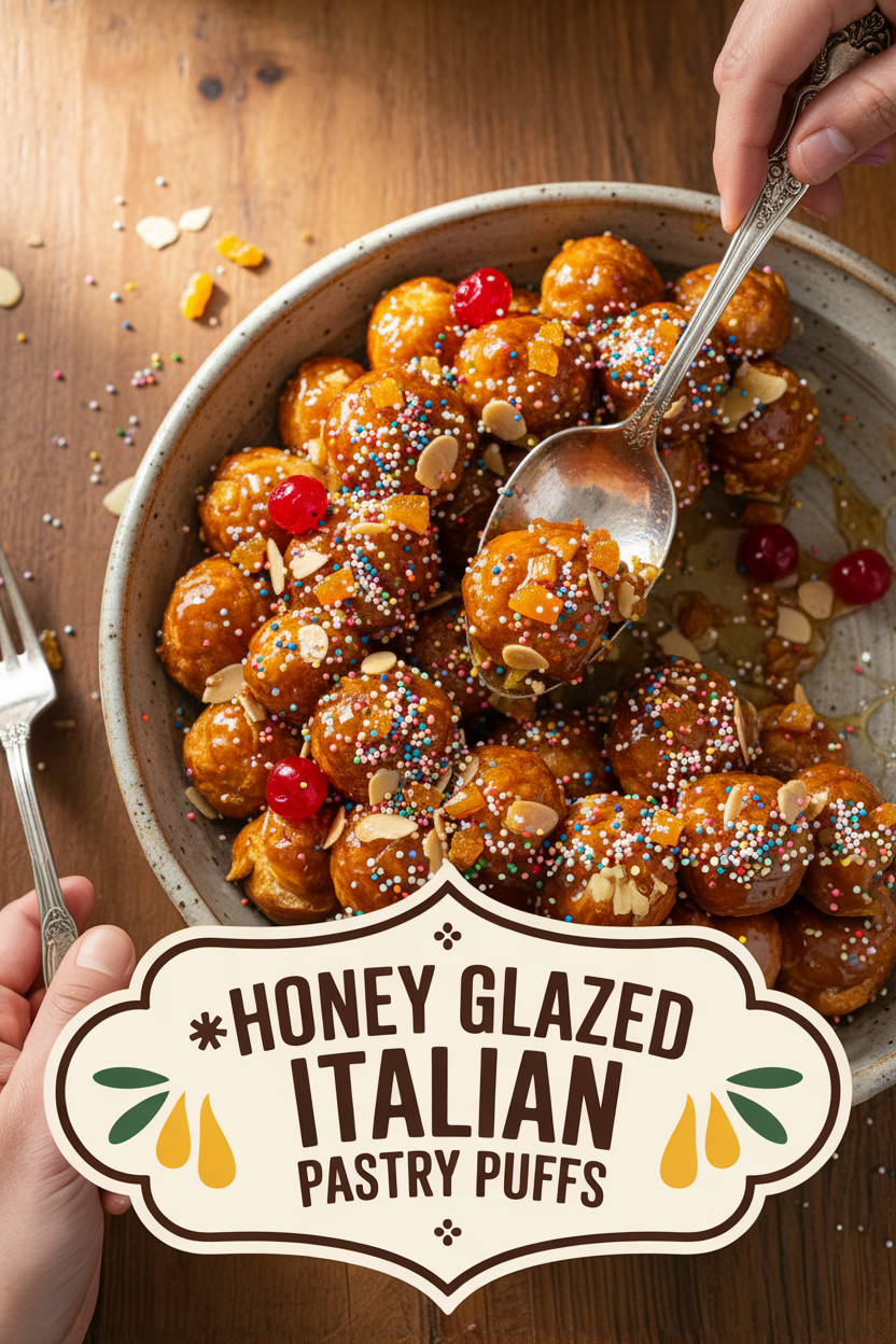 Honey Glazed Italian Pastry Puffs