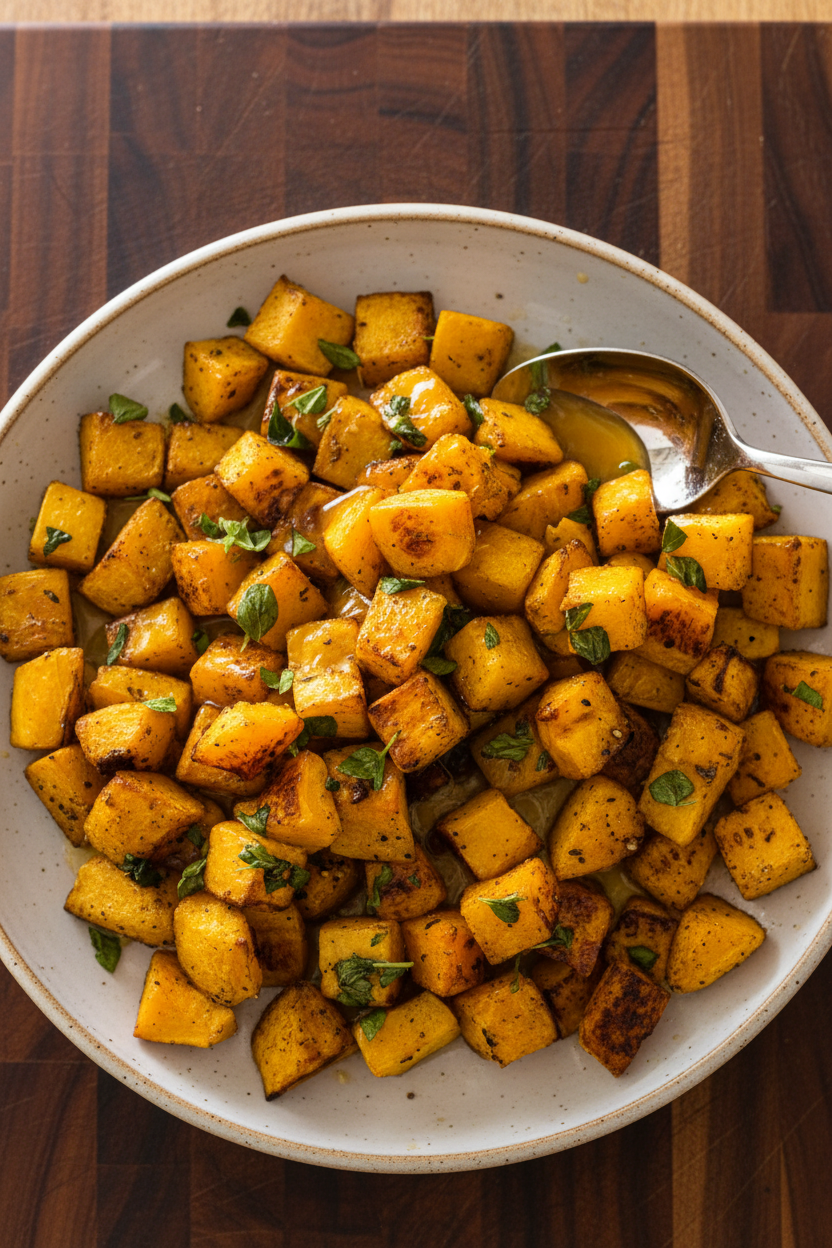 Honey Orange Glazed Roasted Butternut Squash