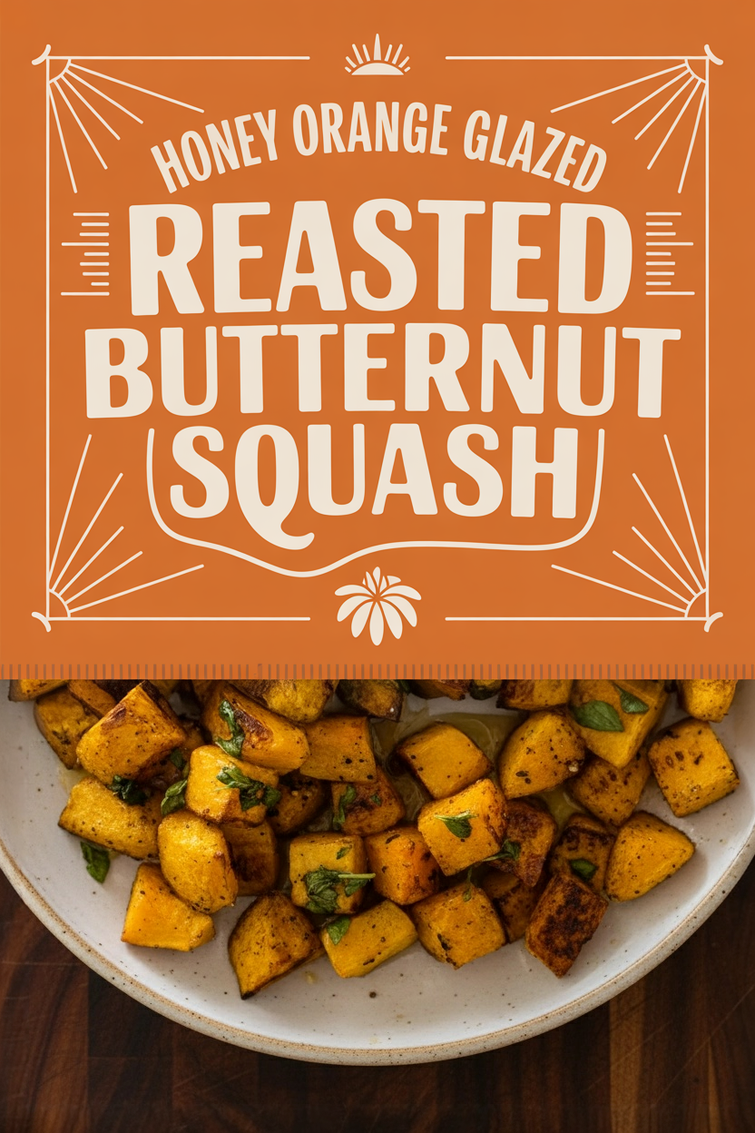 Honey Orange Glazed Roasted Butternut Squash