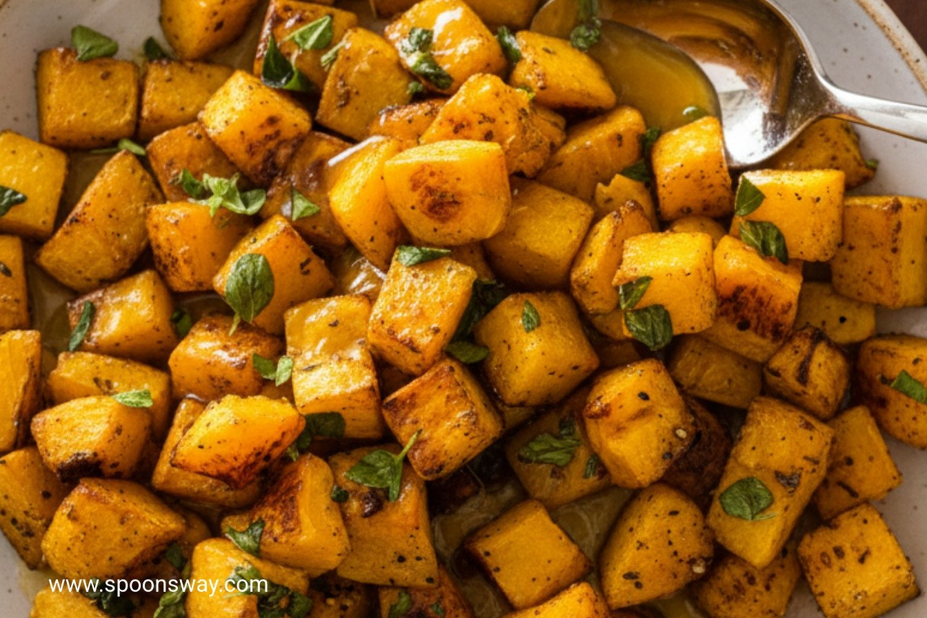 Honey Orange Glazed Roasted Butternut Squash