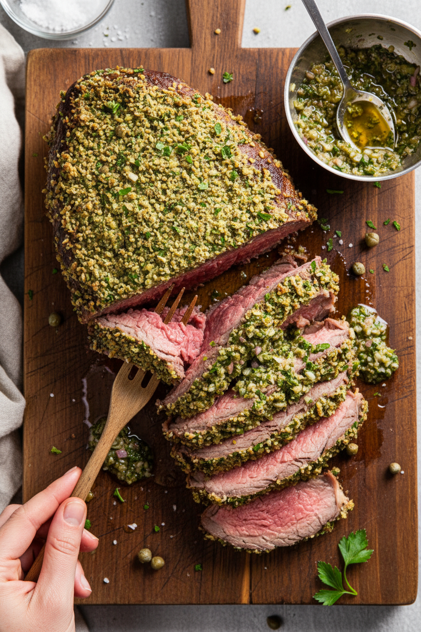 Horseradish Herb Crusted Roast Beef