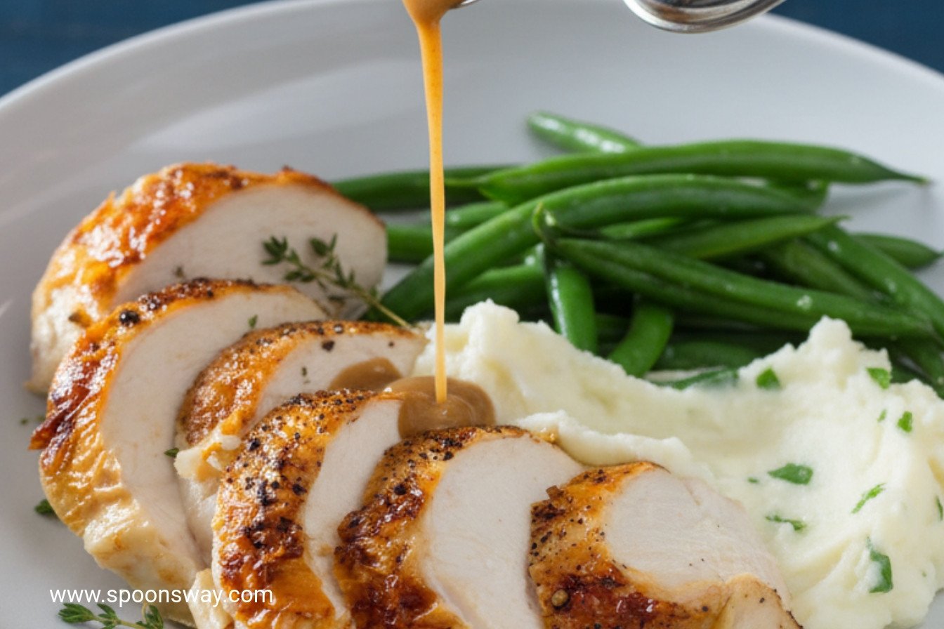 Juicy Broiled Chicken with Savory Pan Gravy