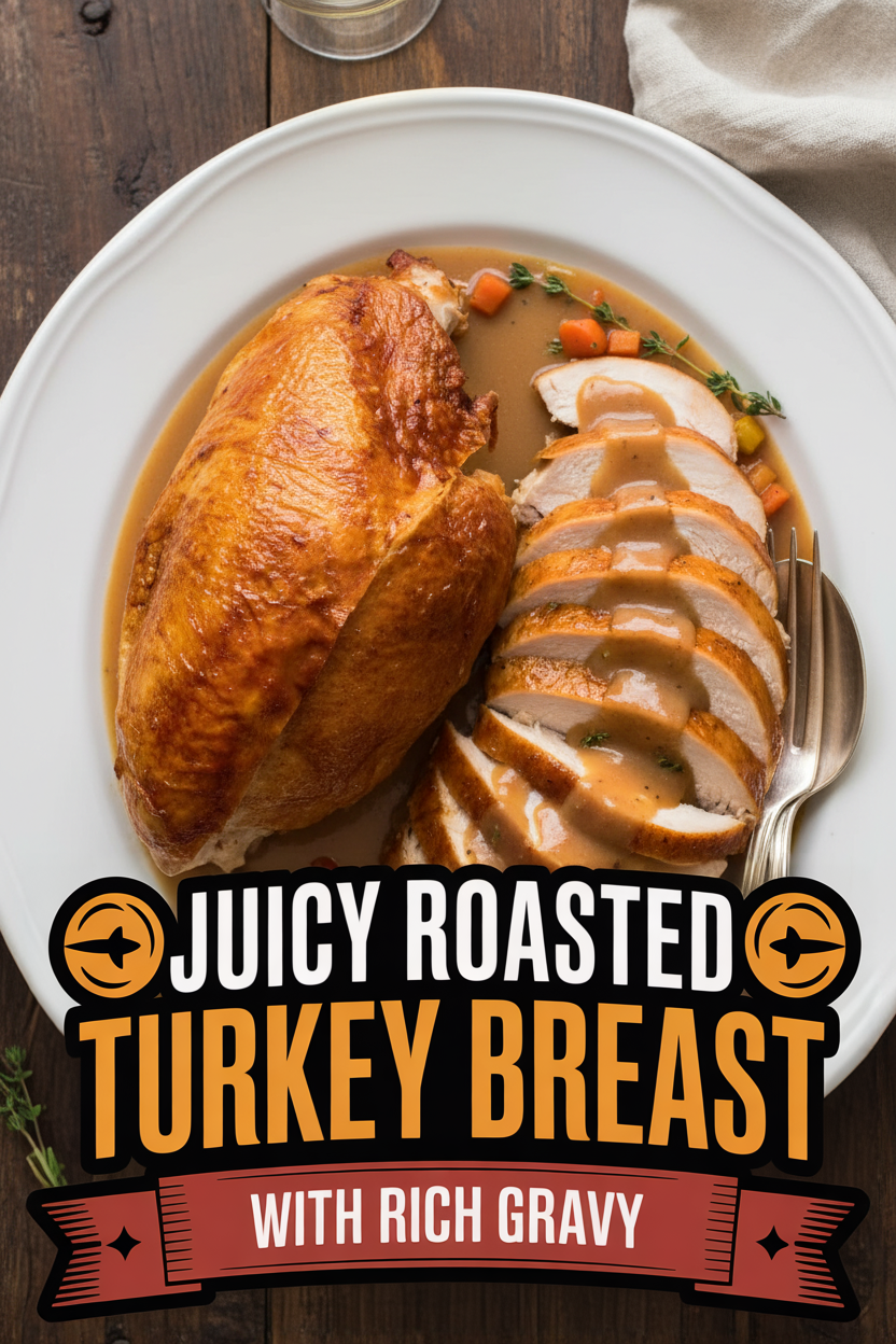 Juicy Roasted Turkey Breast with Rich Gravy