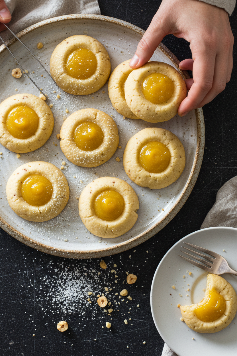 Lemon Hazelnut Curd Delights