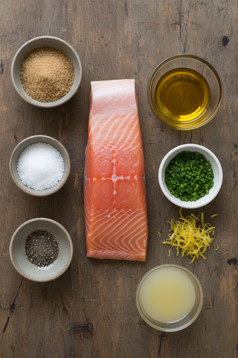 Lemon and Chive Slow Roasted Salmon