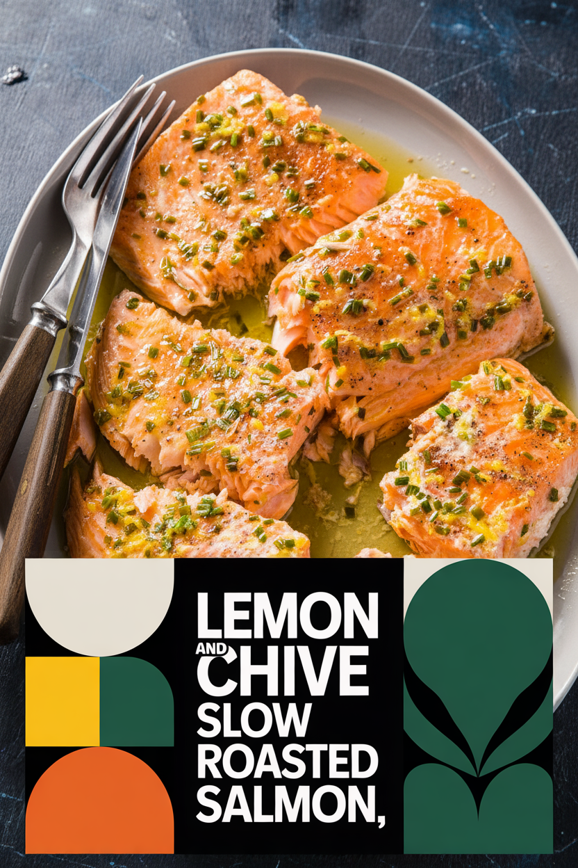 Lemon and Chive Slow Roasted Salmon