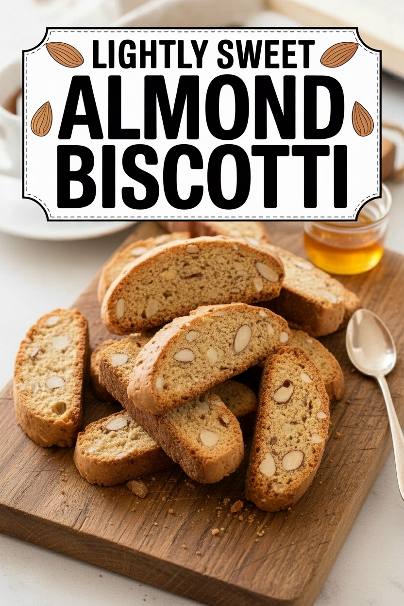 Lightly Sweet Almond Biscotti