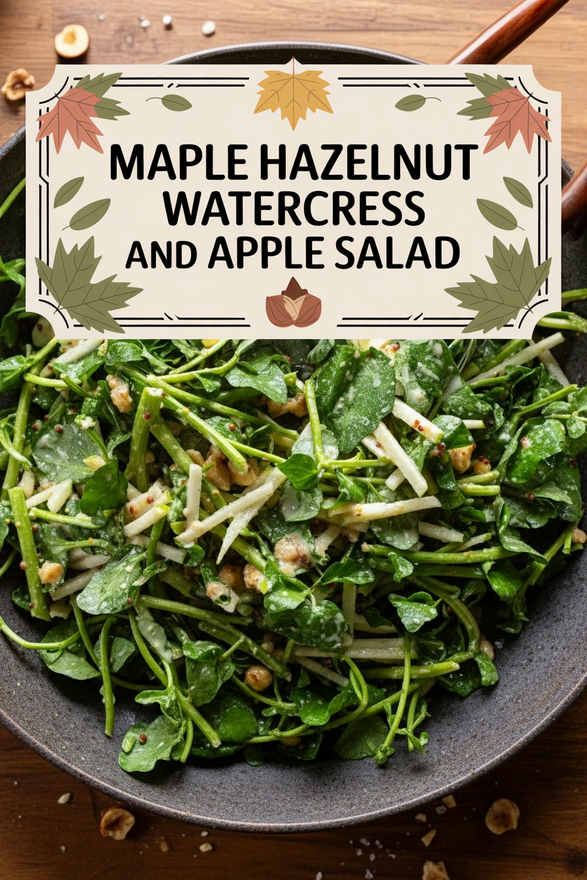 Maple Hazelnut Watercress and Apple Salad