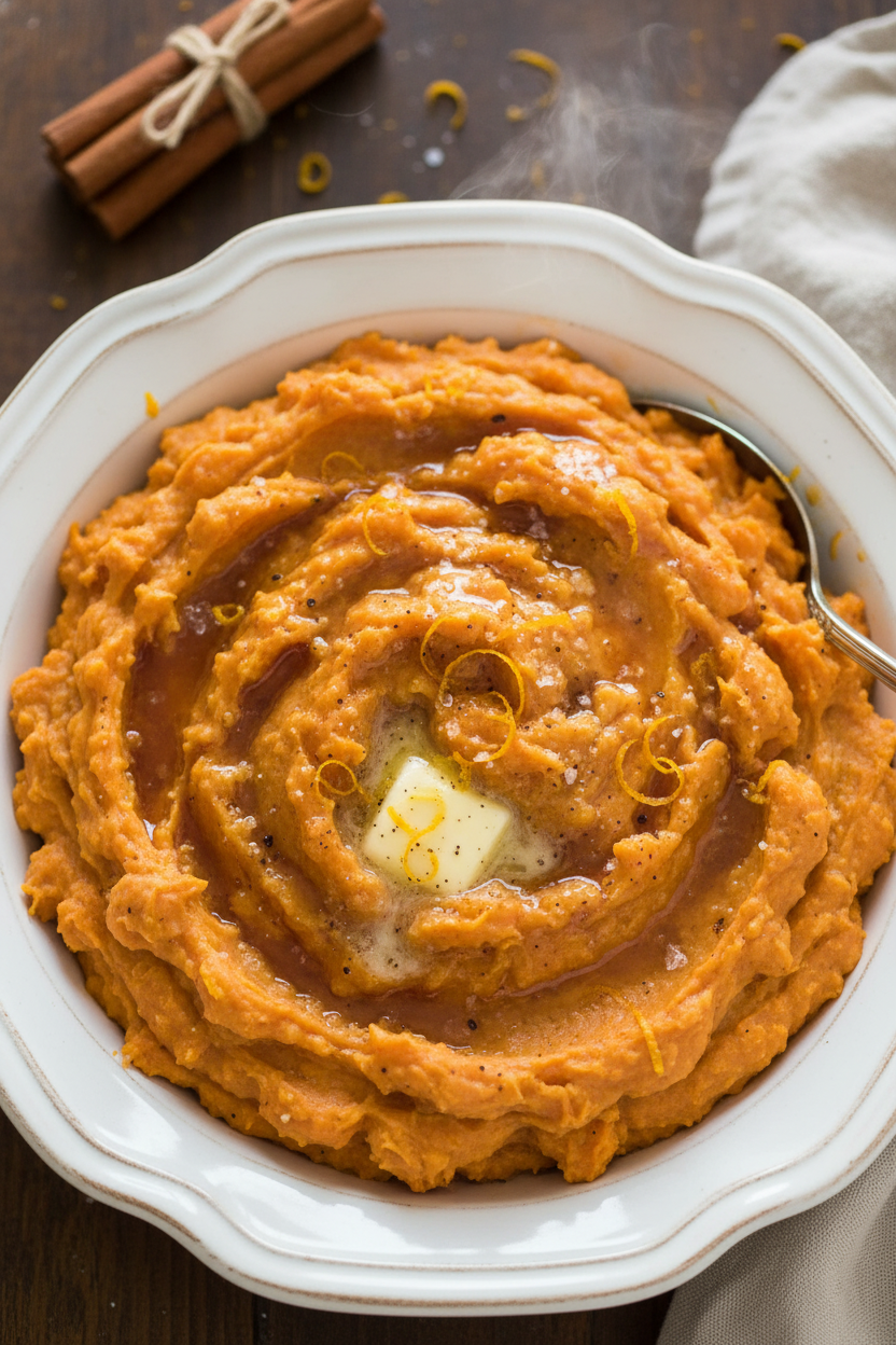 Maple Orange Glazed Sweet Potato Mash