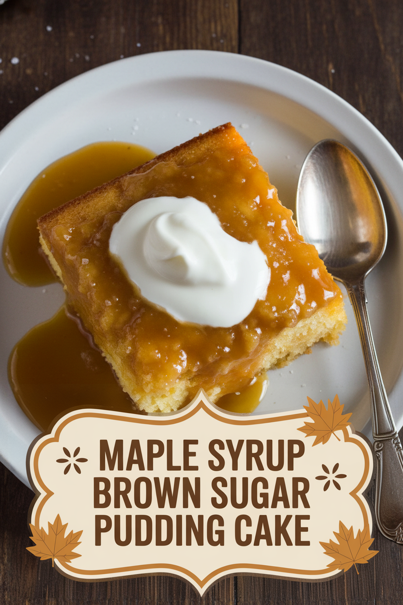 Maple Syrup Brown Sugar Pudding Cake