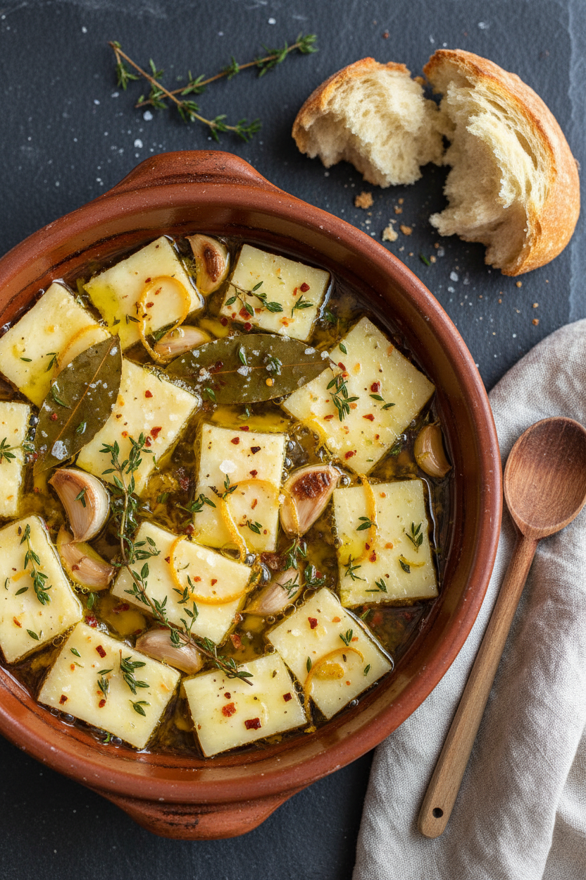 Marinated Manchego with Herbs and Citrus