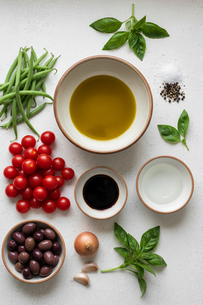 Mediterranean Green Bean Tomato Olive Medley