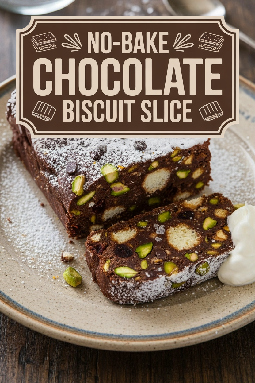 No-Bake Chocolate Biscuit Slice