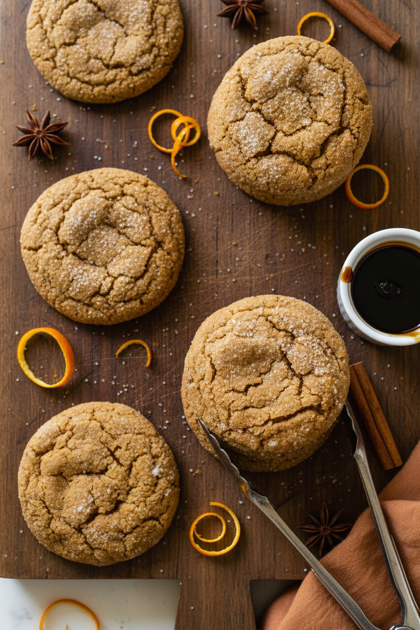 Orange Molasses Spice Cookies