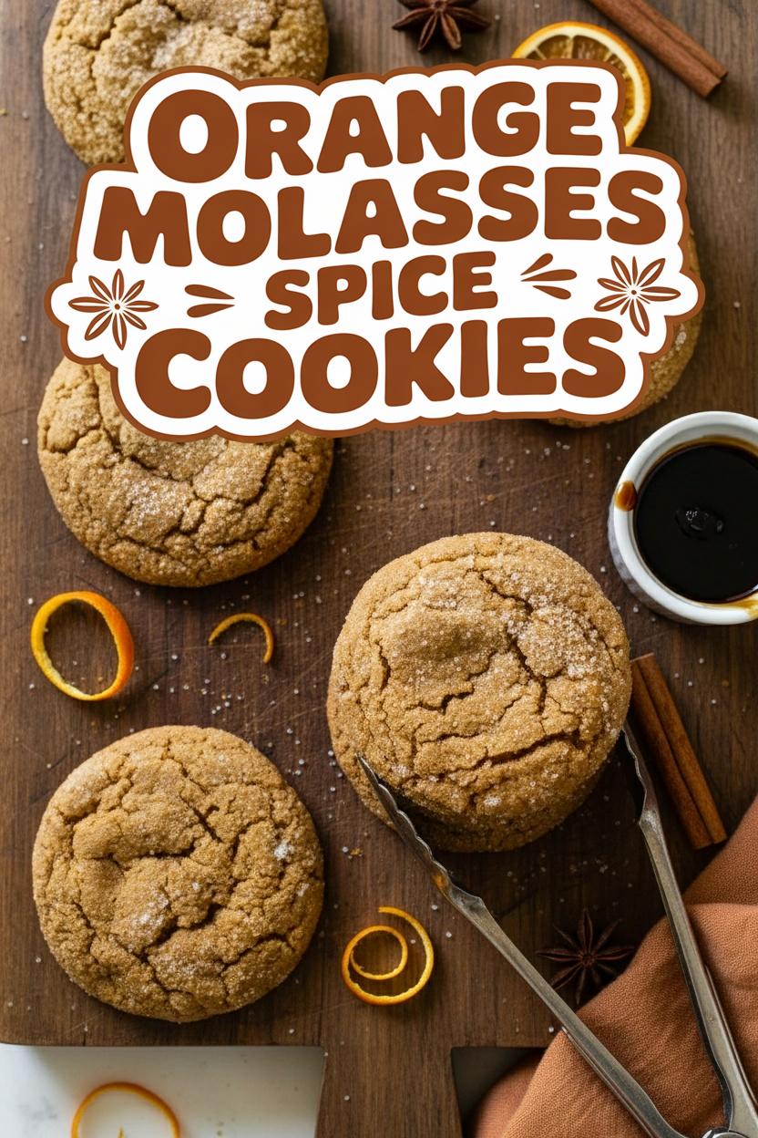 Orange Molasses Spice Cookies
