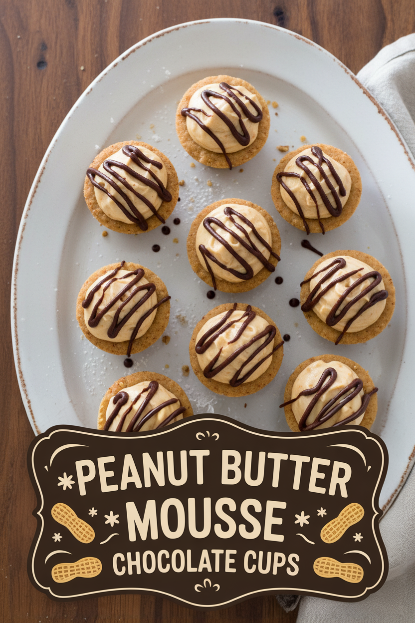 Peanut Butter Mousse Chocolate Cups