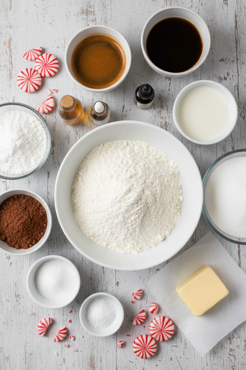 Peppermint Mocha Chocolate Crinkle Cookies