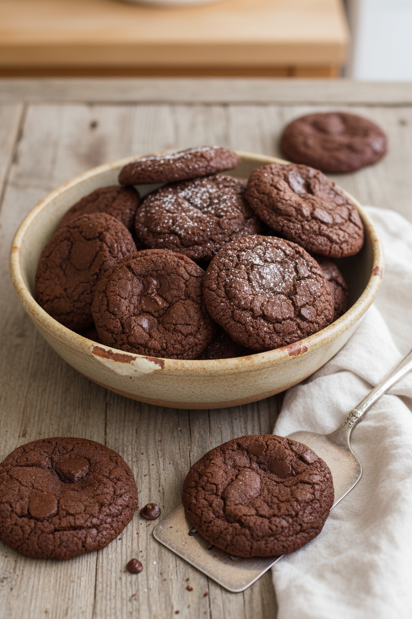Perfect Fudgy Gluten Free Chocolate Cookies