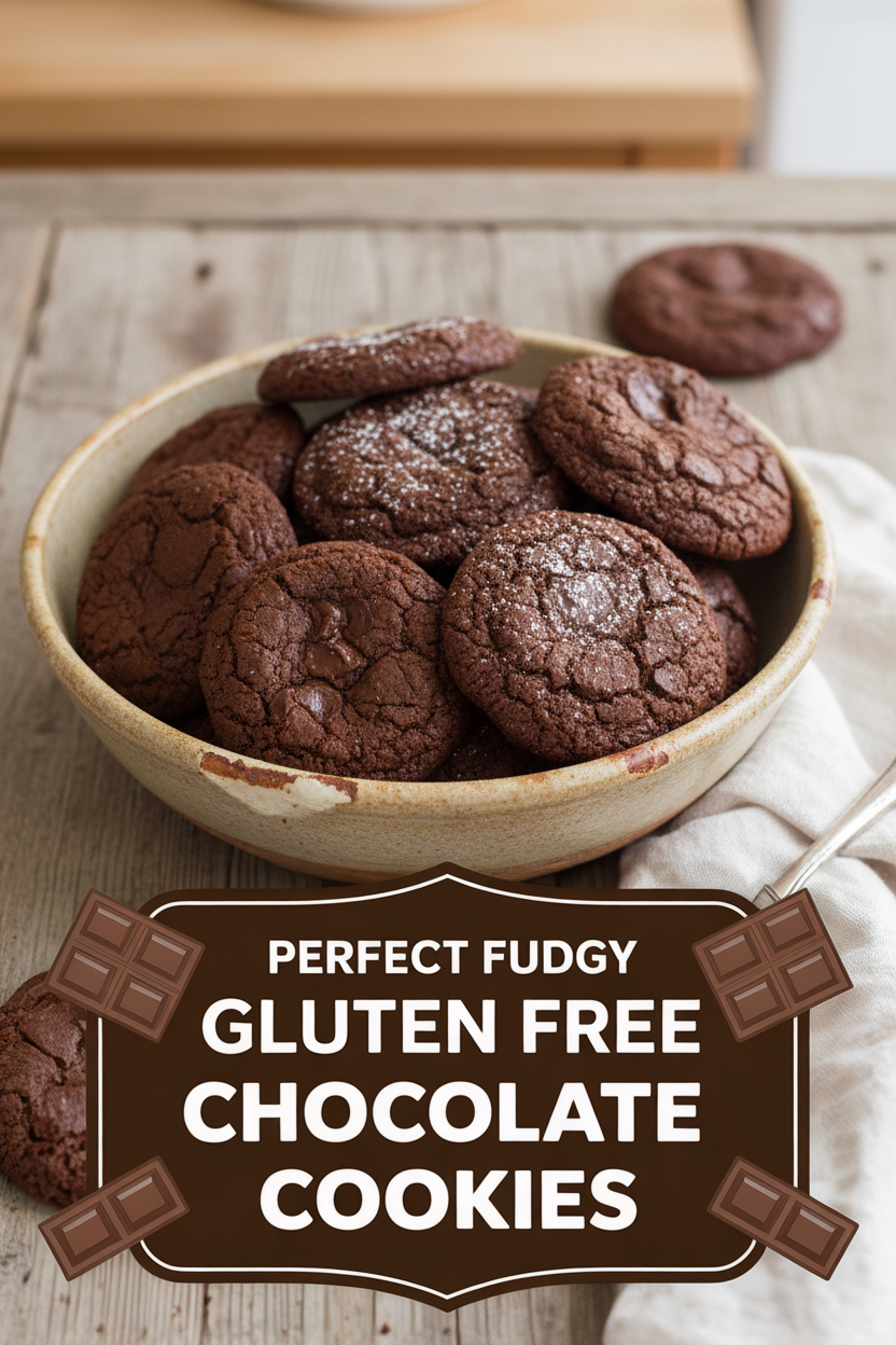Perfect Fudgy Gluten Free Chocolate Cookies