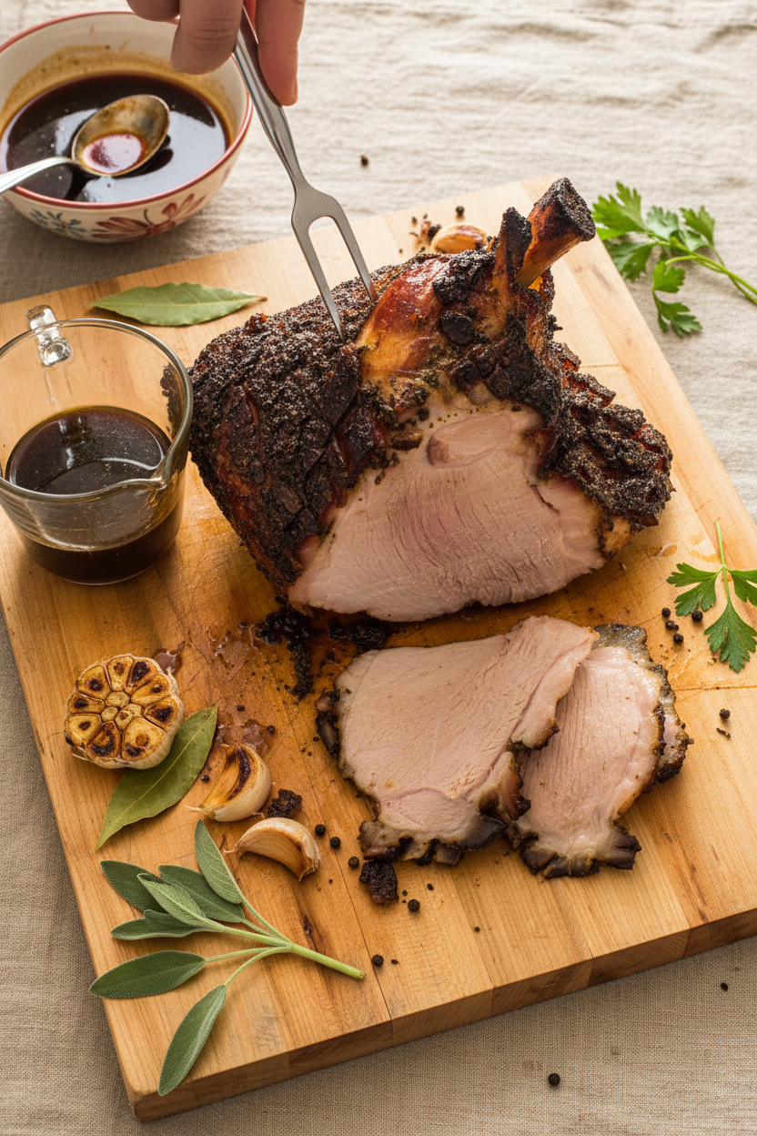 Perfect Roasted Fresh Ham at Home