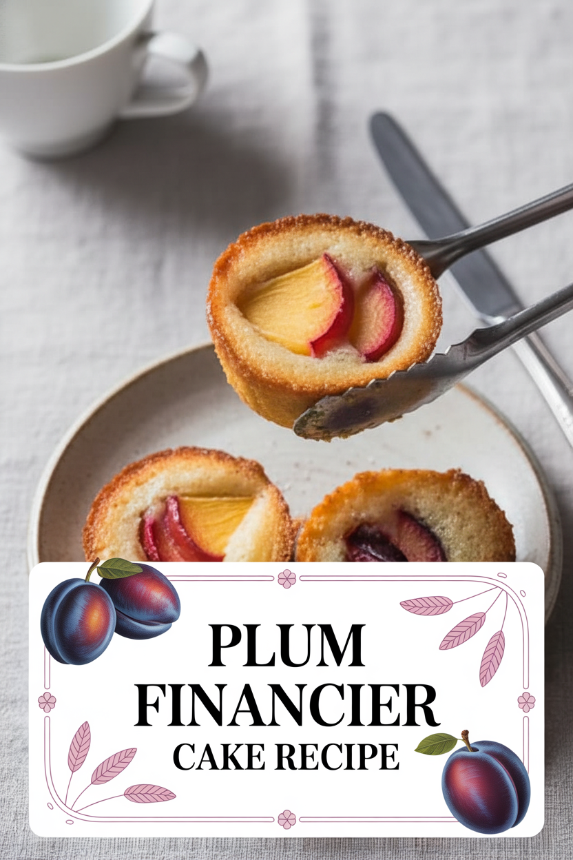 Plum Financier Cake Recipe