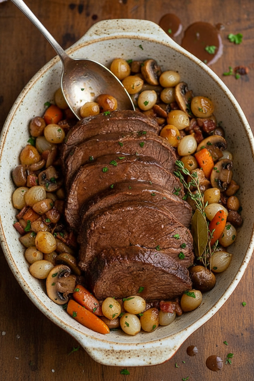 Red Wine Braised Beef with Vegetables
