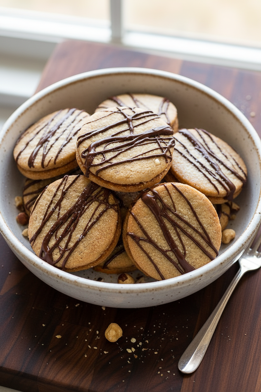 Rich Hazelnut Espresso Chocolate Truffle Cookies