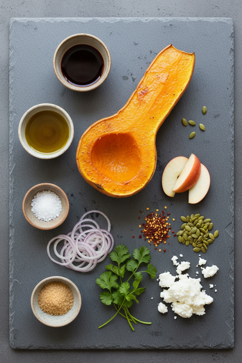 Roasted Butternut Squash with Goat Cheese and Pepitas