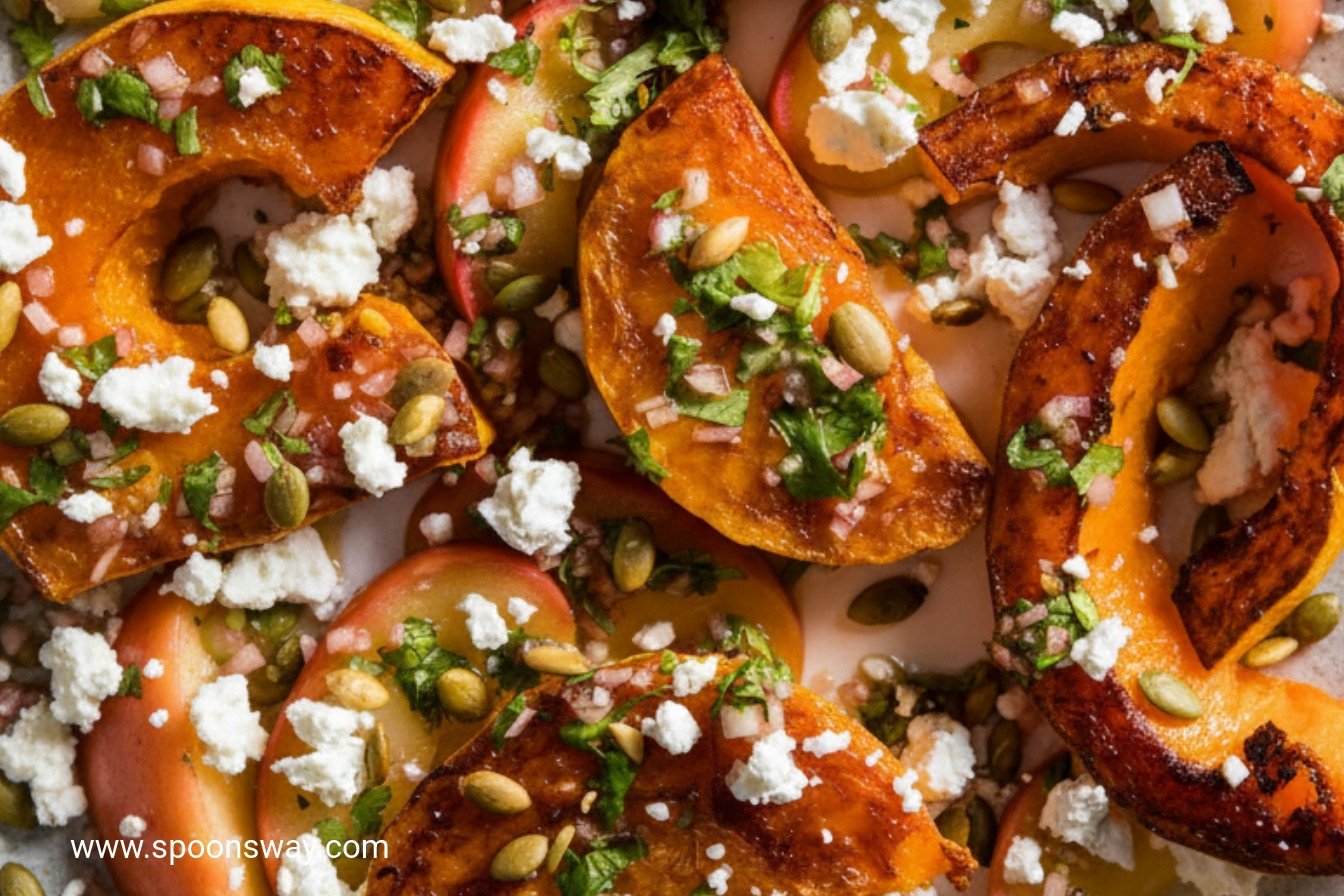 Roasted Butternut Squash with Goat Cheese and Pepitas