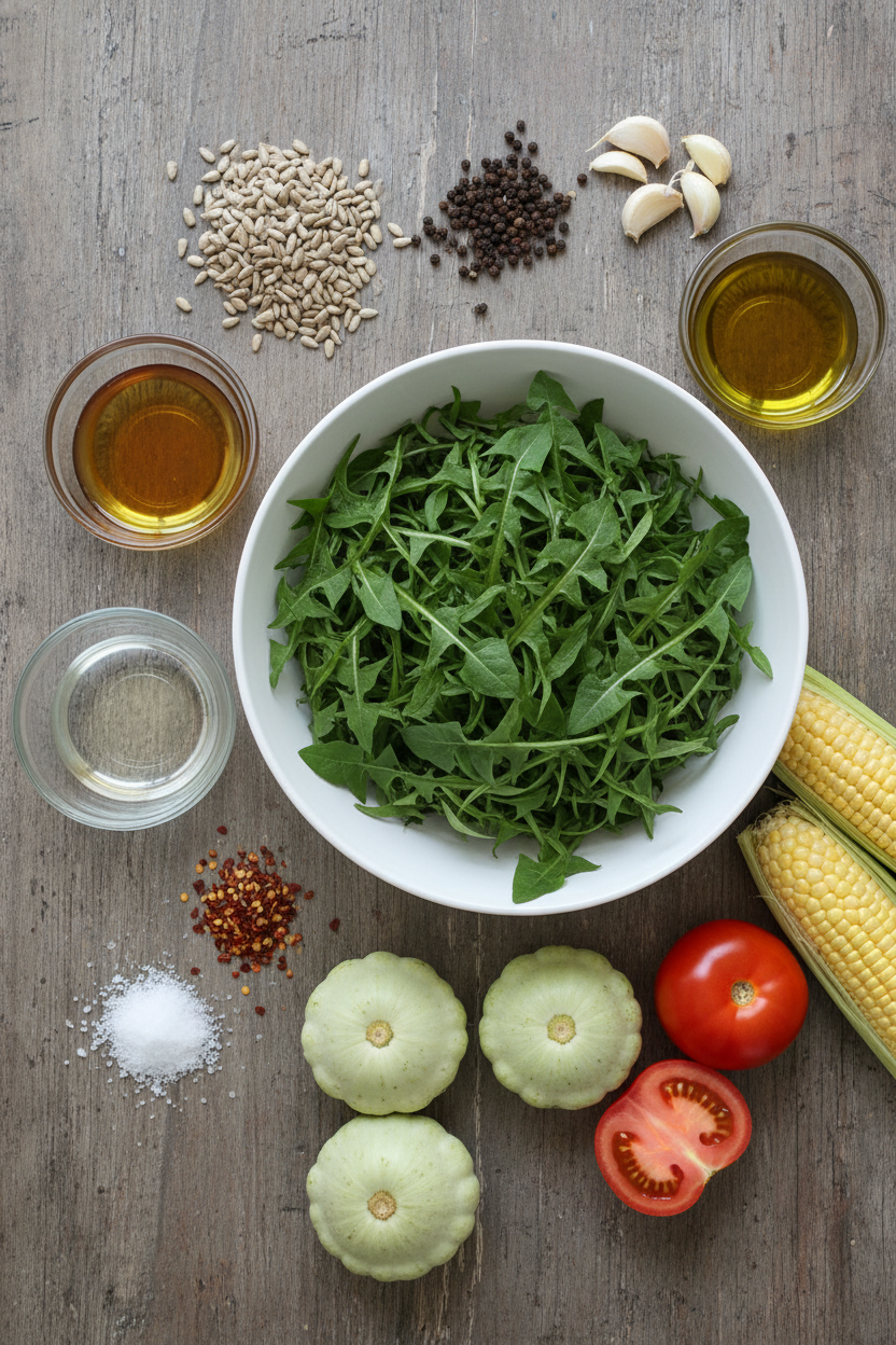 Roasted Pattypan Squash and Sweet Corn Salad