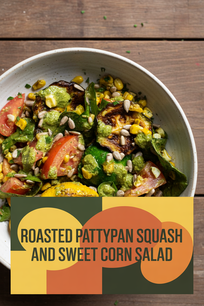 Roasted Pattypan Squash and Sweet Corn Salad