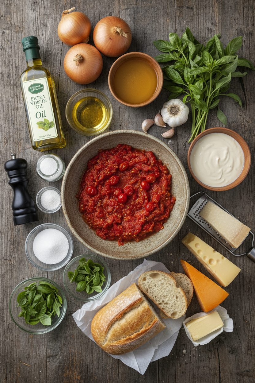 Roasted Tomato Soup with Grilled Cheese Croutons