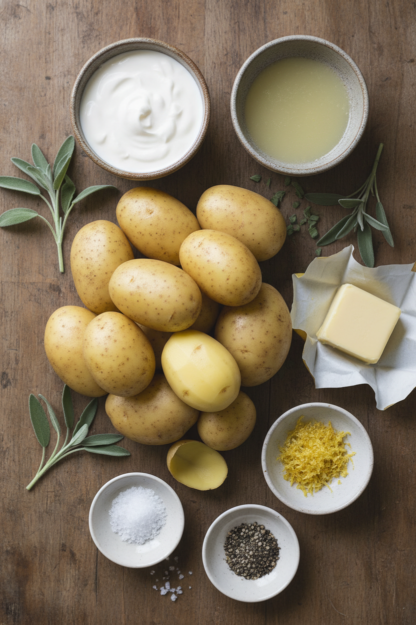 Sage Lemon Brown Butter Mashed Potatoes