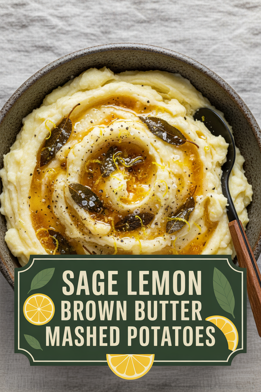 Sage Lemon Brown Butter Mashed Potatoes