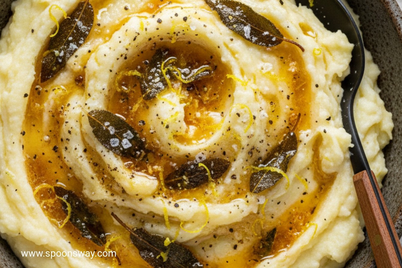 Sage Lemon Brown Butter Mashed Potatoes