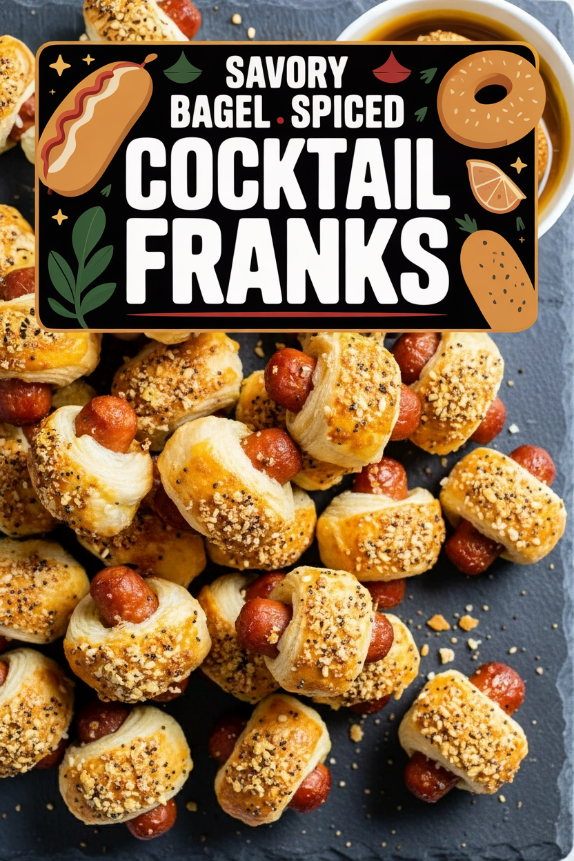 Savory Bagel Spiced Cocktail Franks