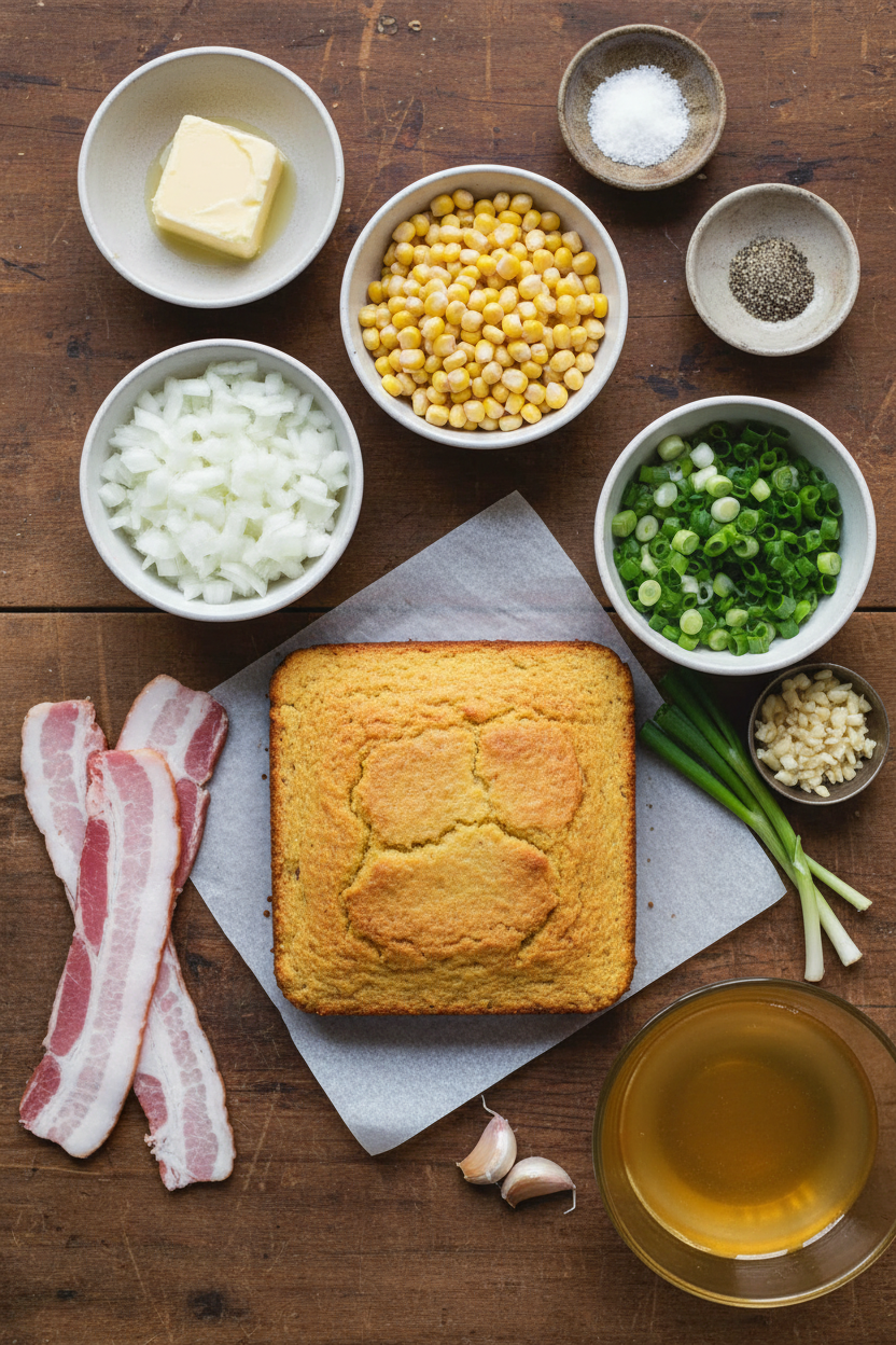 Savory Cornbread and Bacon Dressing