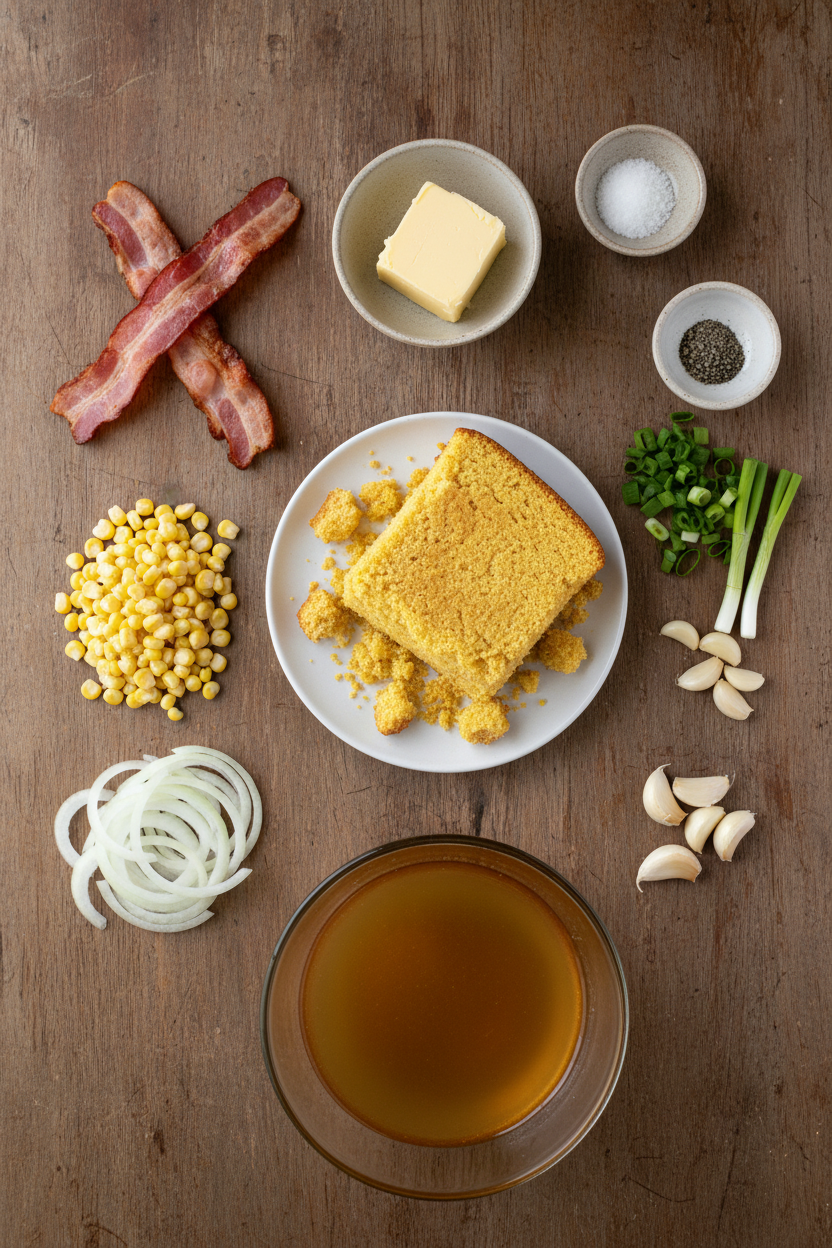 Savory Cornbread and Bacon Dressing