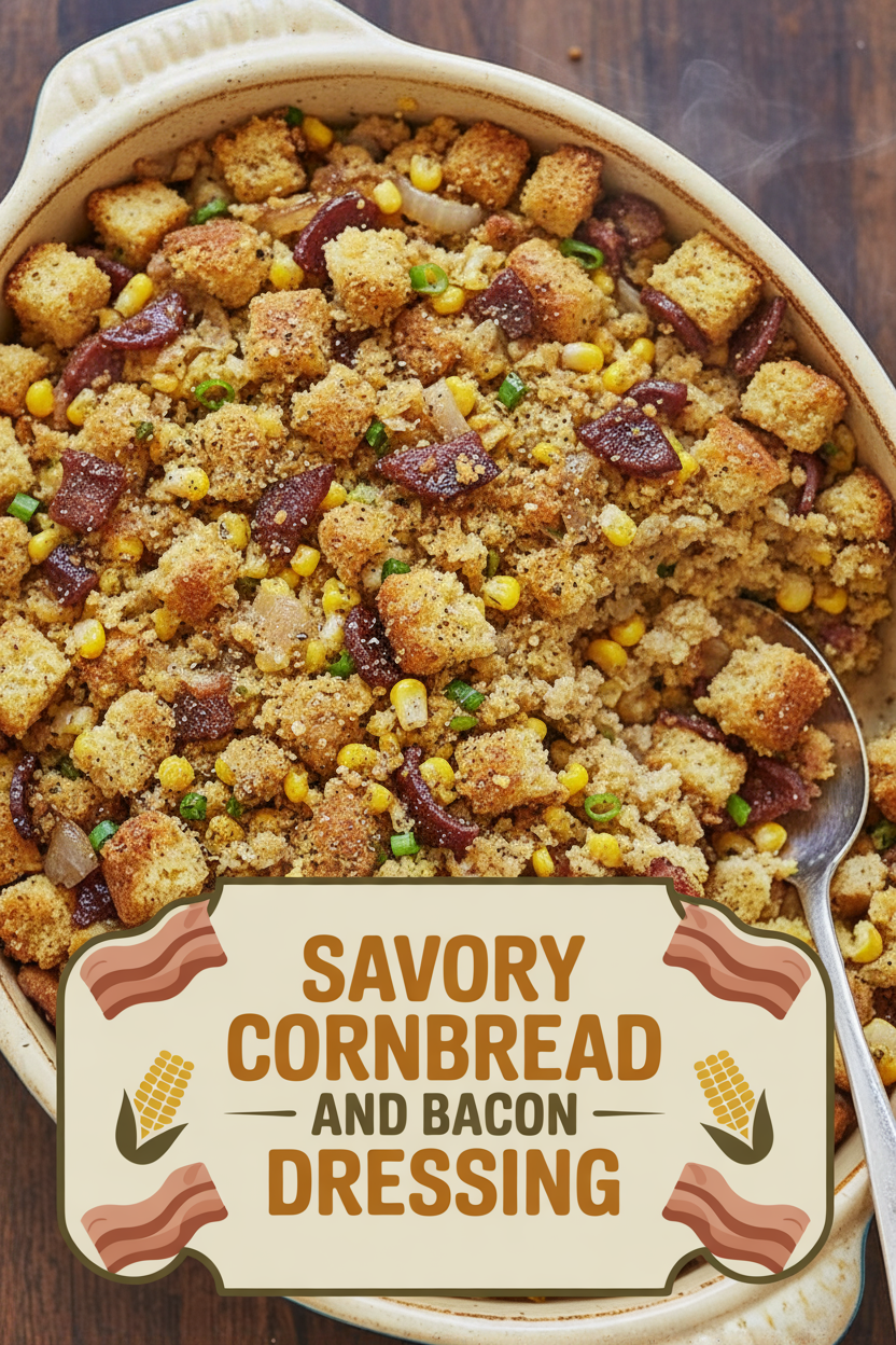 Savory Cornbread and Bacon Dressing